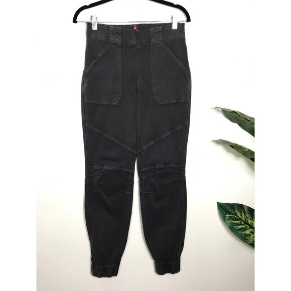 Spanx Gray Stretch Twill Cargo Jogger Zipper Hem Detail Relaxed Capsule Staple - Picture 1 of 12